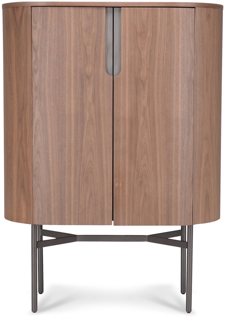Icon Living - Wandkast Sarah 011 - 95x50x130 Walnoot Poot Bronze