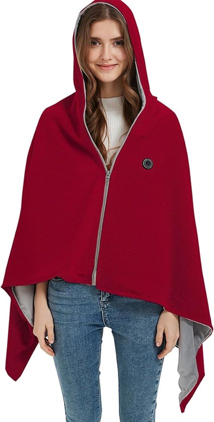 Verwarmde Draagbare Sjaal met Capuchon en 3 Verwarmde - Verwarmde - €37,99