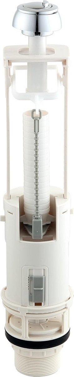 Spoelknop Dubbel Debiet 3L/6L voor Zichtbaar Toiletreservoir – NF Gecertificeerd – Chroom