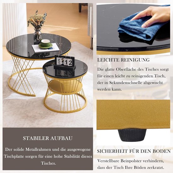 Meubella Salontafel Rica - Eiken - Set van 2 | Leen Bakker