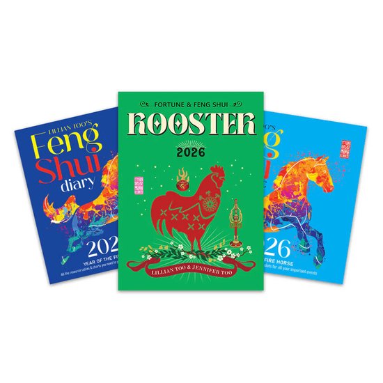 Boeken Set van 3, Horoscoopboek Haan/Rooster met Almanac & Diary 2026