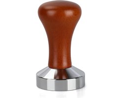 Daity Eén espressotamper - koffietampertool - geschikt voor thuis - koffieshop - enz. (51 mm - massief hout - roestvrij staal)