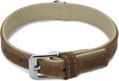 Beeztees Comfort - Halsband Hond - Leer - Bruin - 35 cm x 17 mm