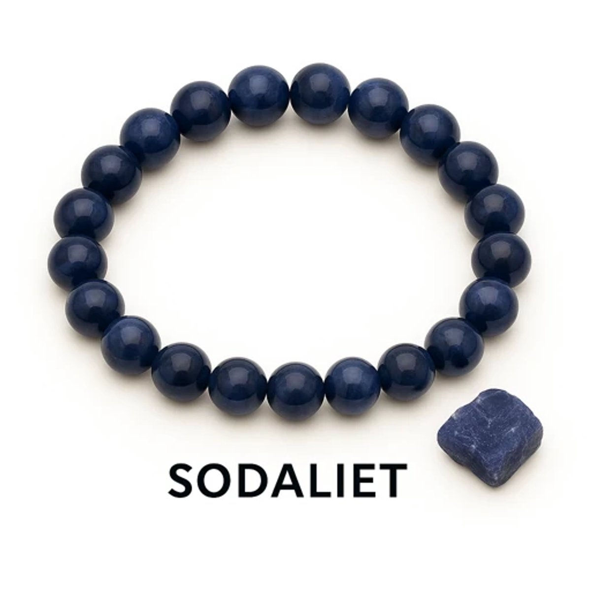 S4H SODALITE 5A EDELSTENEN ARMBAND 8MM / KRALEN 18 CM SIZE