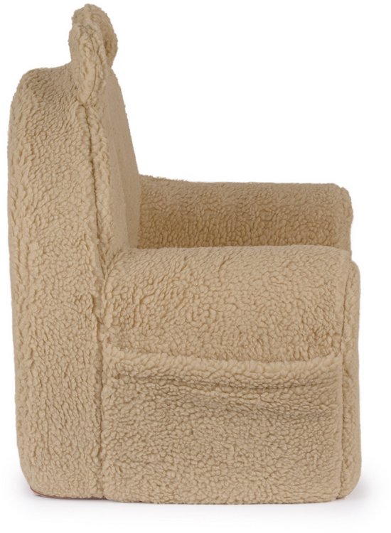 Flumi Kinderfauteuil - Teddy Donkerbeige van Merkloos — afbeelding 2
