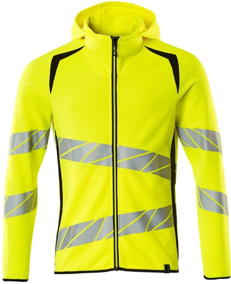 Mascot Accelerate Safe Capuchontrui met rits 19284-781 - Hi-Vis geel/zwart - 2XL