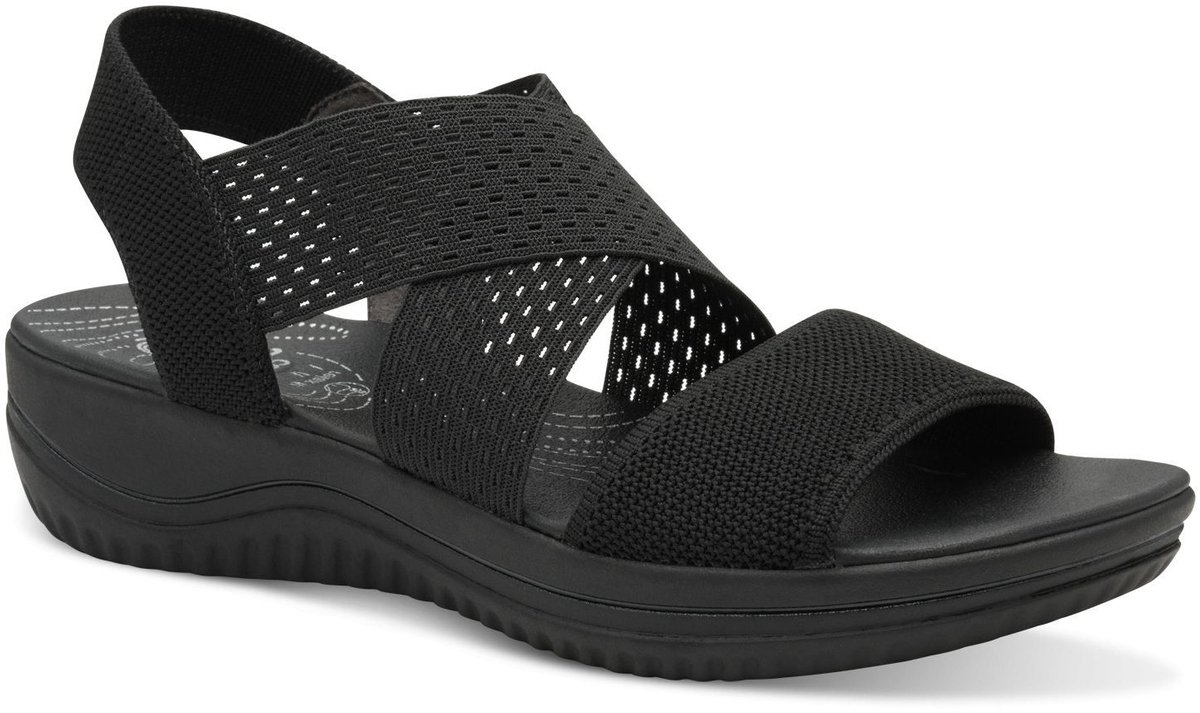 Jana Dames Sandaal - 28768-001 Zwart - Wijdte H - Maat 36
