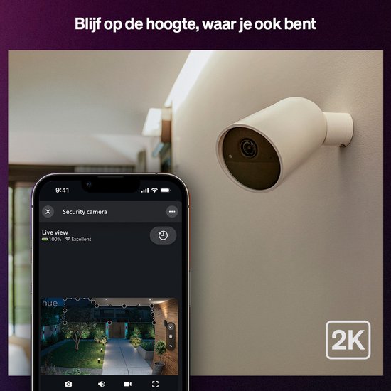 Hue Secure beveiligingscamera met batterij - wit — afbeelding 4