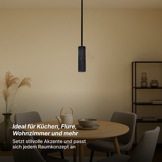 Brilliant Marty - Lampe suspendue - LED GU10 - Zwart