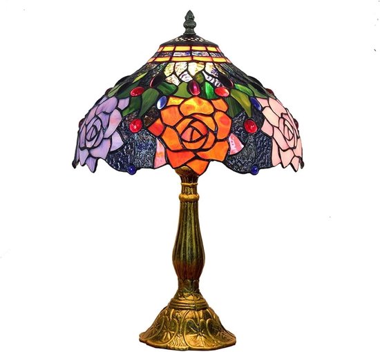 Tiffany Art Deco stijl tafellamp glas in lood - Table lamp - Catawiki