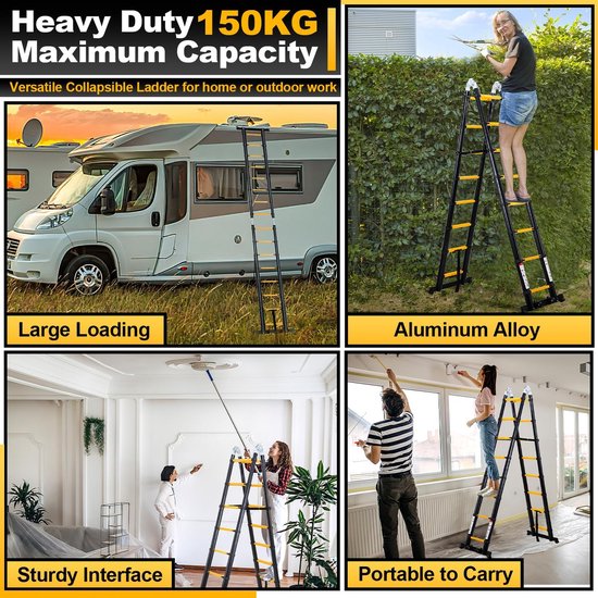 Telesteps 72241-681 Prime Line Telescoopladder - 4.1m - met stabilisatie balk