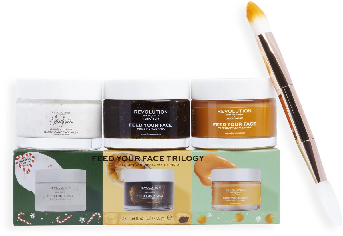 Revolution Skincare x Jake-Jamie Festive Face Mask Trio Set - Gift - Cadeau - Set