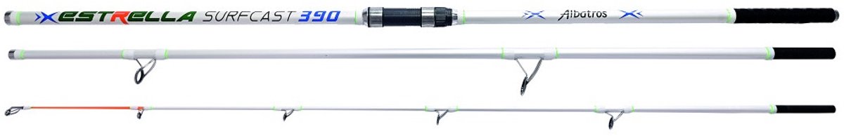 Strandhengel - Albatros - Estrella - 3.90m - 100-225gr - Wit