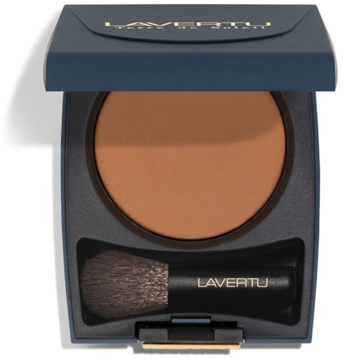 Lavertu - Bronzer Terre de Soleil 02 - Inclusief kwast en spiegel - Baked Bronzer - Laat uw huid ademen - Zeer zuinig in gebruik