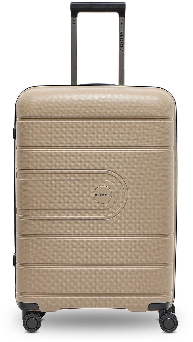 Redolz Essentials 11 MEDIUM 4 wielen Trolley 66 cm - Harde bagage - TSA slot - beige