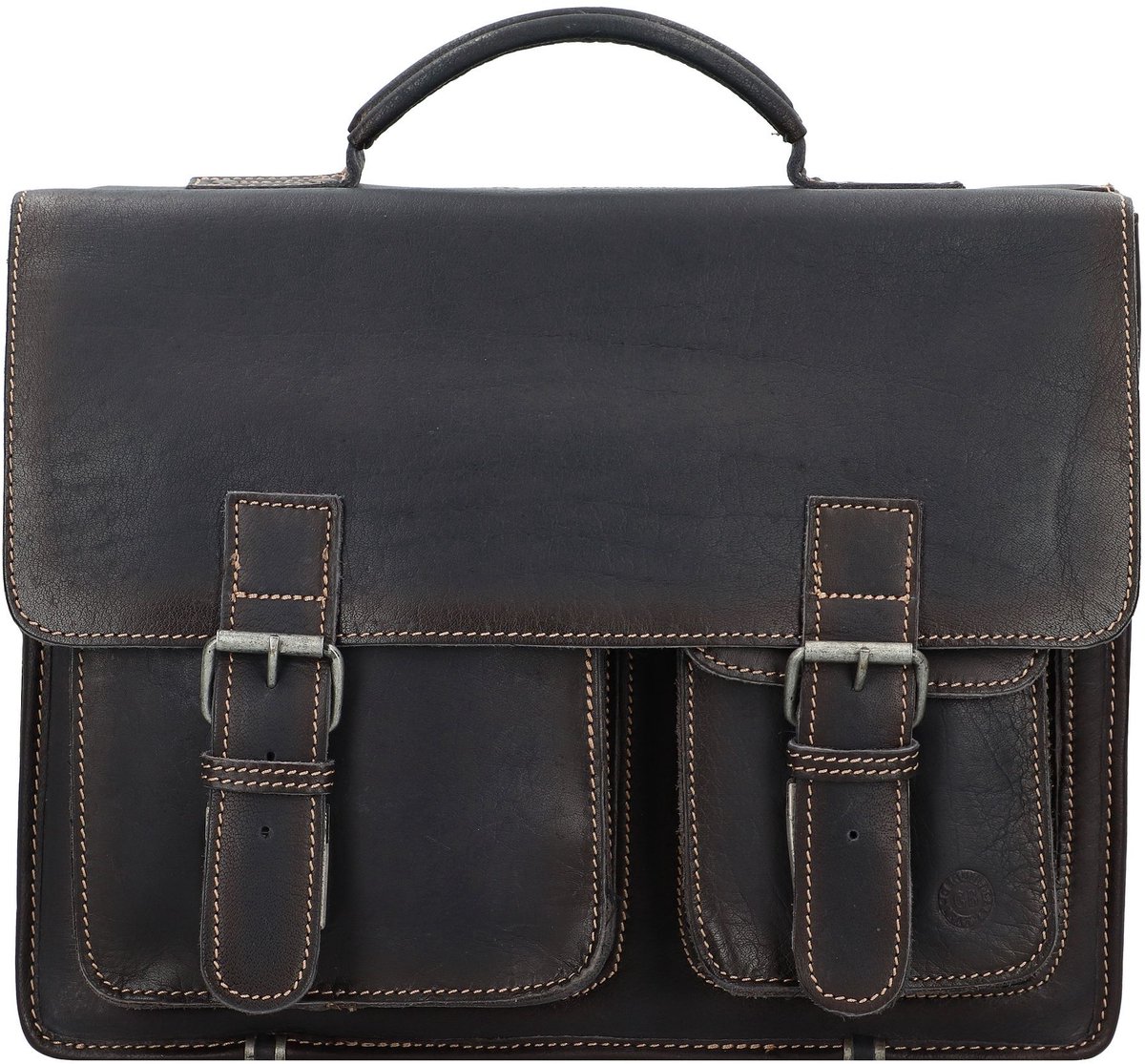 Greenburry Aktetas leer 39 cm - cm ( Zoll) - dark navy
