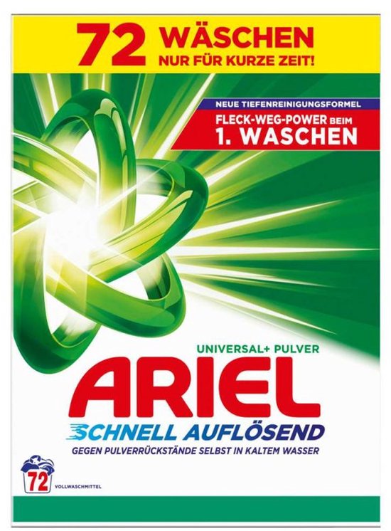 Ariel Poeder Regular 3,96 kg - 72 Stuks