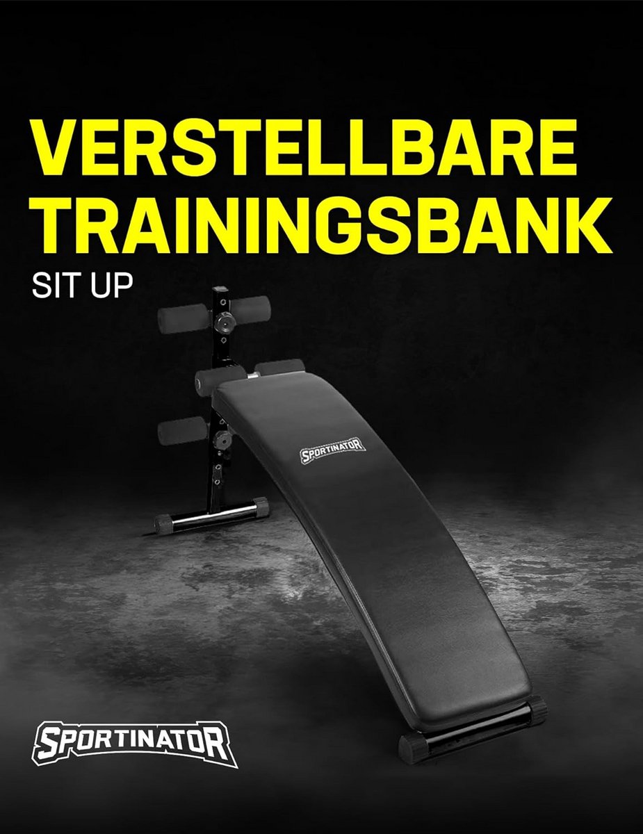 Verstelbare Sit-Up Trainingsbank voor Thuis Gebruik met Weerstandsbanden