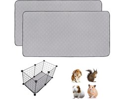 Set van 2 Wasbare Fleece Bodembedekkers voor Cavia Kooi en Kleine Dieren