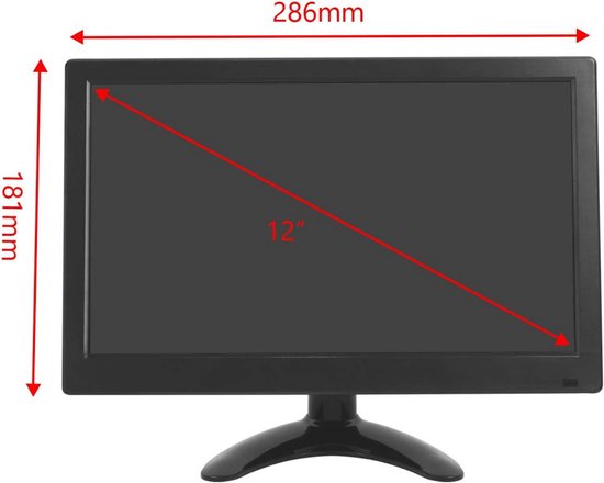 12 Inch Full HD IPS Monitor met HDMI, VGA, BNC, AV voor CCTV Camera en ...