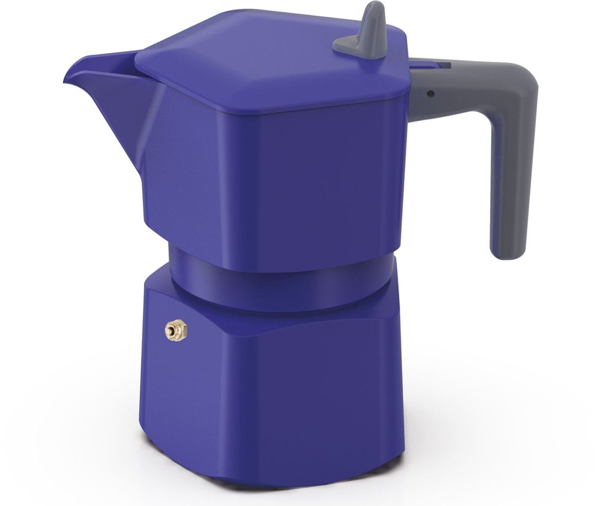 Italiaans koffiezetapparaat - PEZZETTI - PENTAEXPRESS - Aluminium - 6 kopjes - Blauw