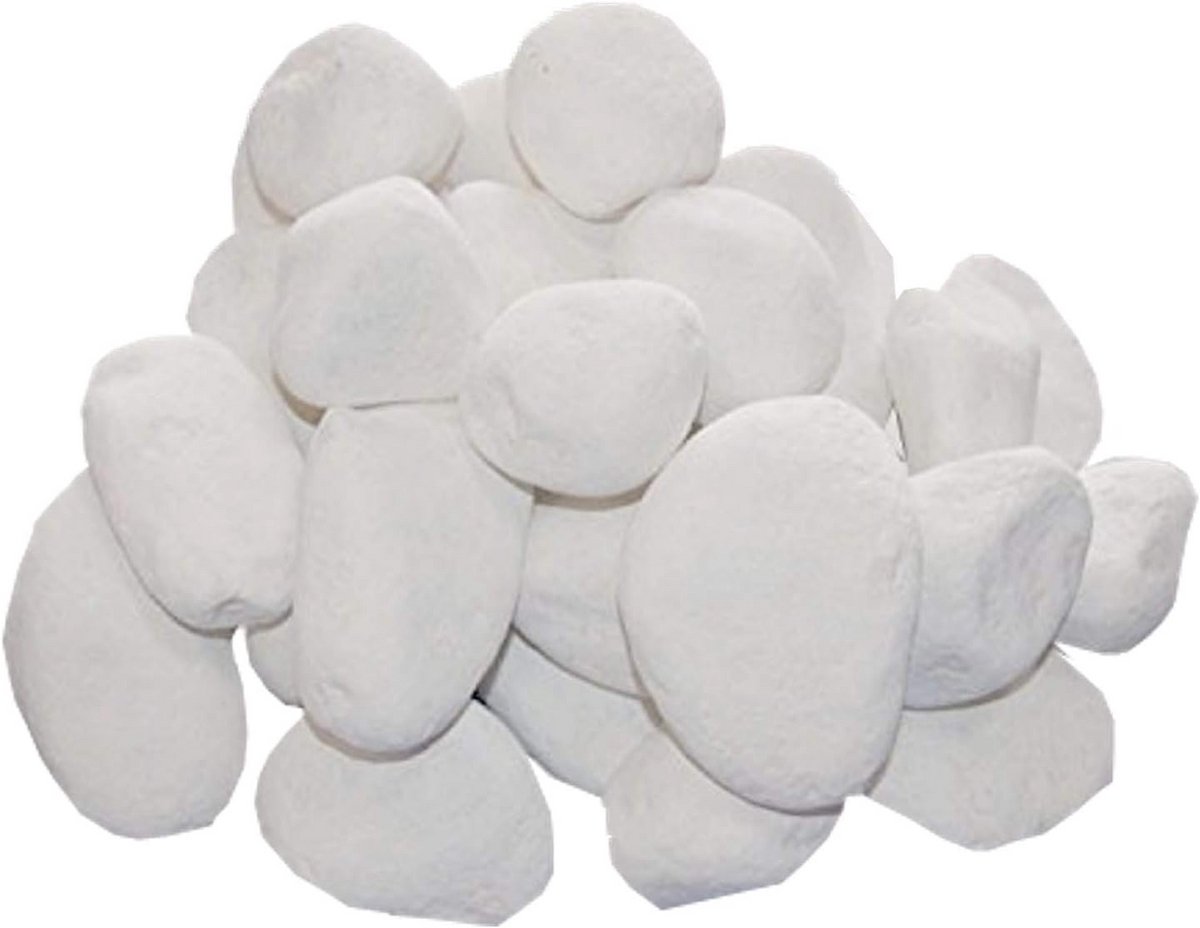 30 Witte Decoratieve Steentjes voor Gel- en Ethanolhaarden