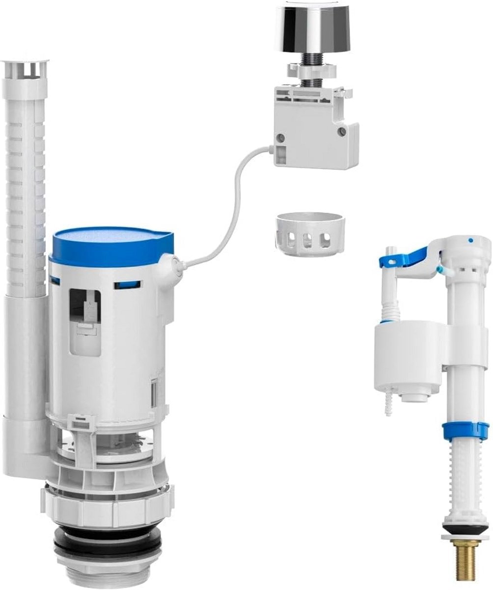 Compleet Inbouwmechanisme voor Toilet: Dubbele Spoelknop en Bodemaansluiting