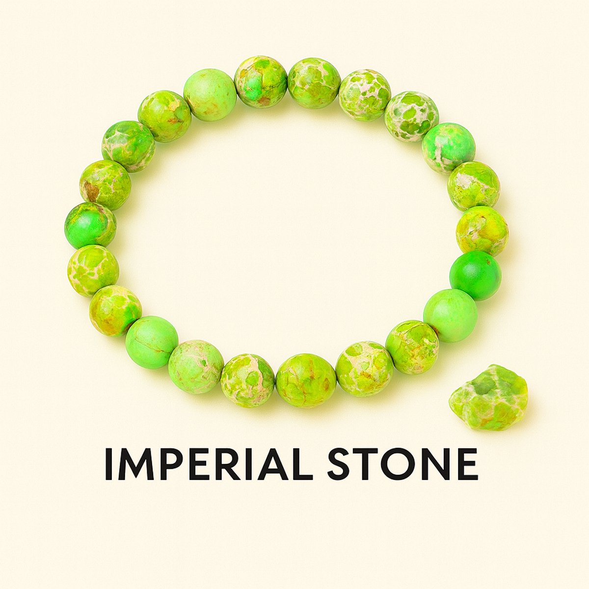 S4H - Imperial Stone Armband 8 mm – 18 cm | Handgemaakte Natuursteen Armband voor Balans & Energie