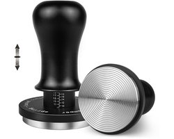Unyqoos® Ergonomische koffietamper met drukregeling en roestvrijstalen basis