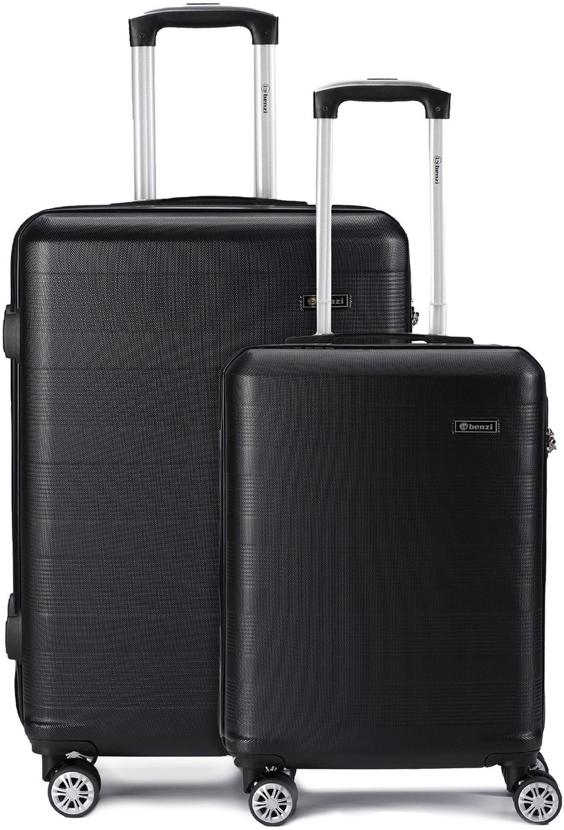 Benzi 5330 4 wielen Kofferset 2-delig - Harde bagage - TSA slot - schwarz