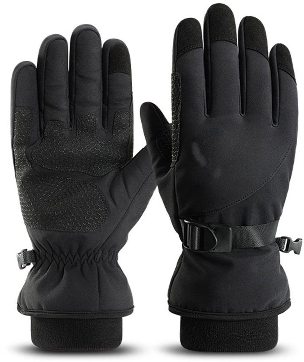 Elkuaie Stevige Outdoor Ski Handschoenen Thermische Sneeuw Handschoenen & Waterdichte Snowboard Handschoenen Warm en Comfortabel 1 Stuks Voor Wintersport En Buitenactiviteiten Zwart