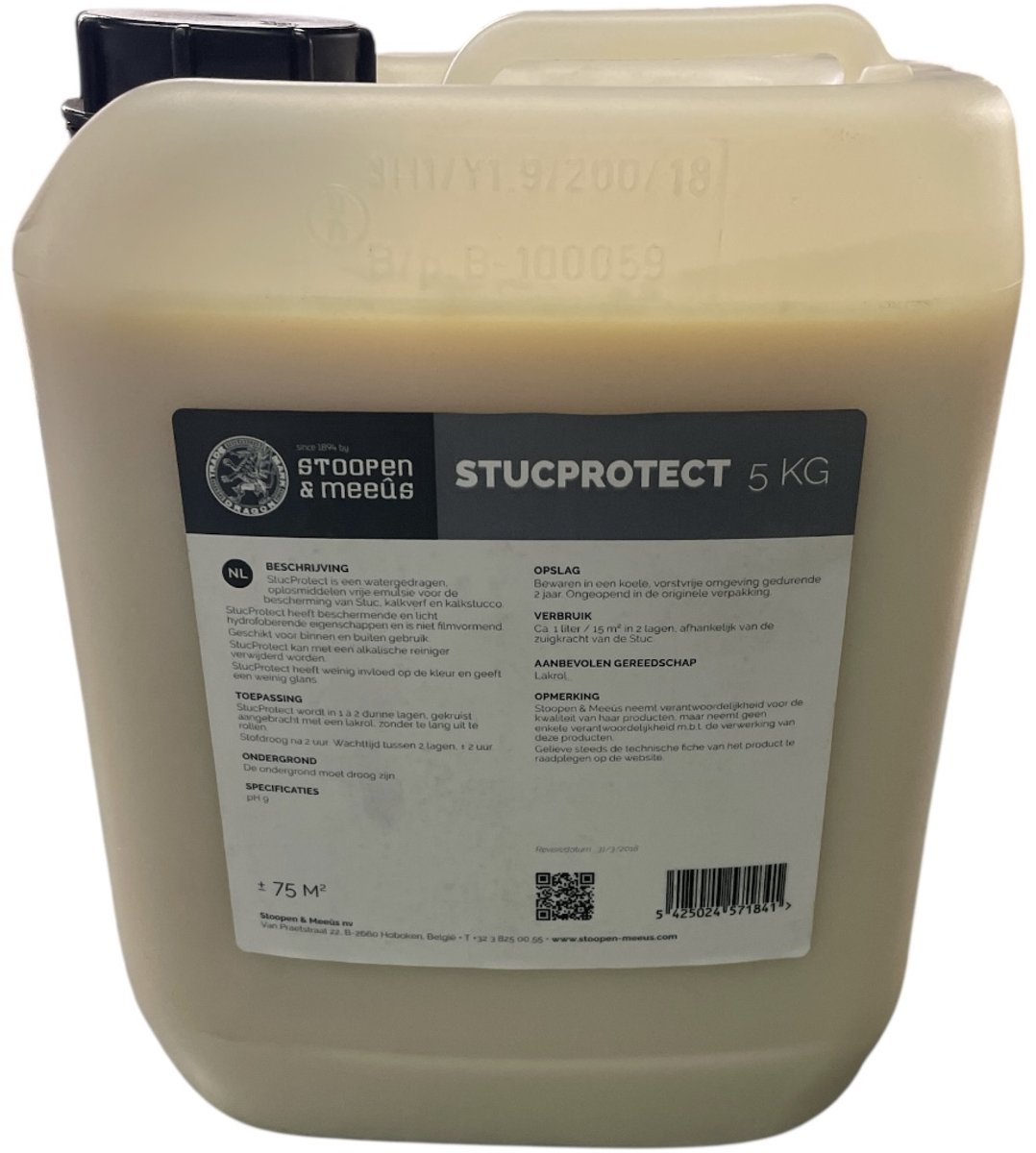 Stoopen & Meeus Stucprotect - Bescherming van stuc en kalkverf - waterbasis - 5 kg
