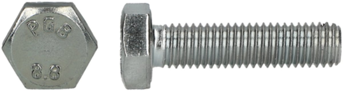 Zeskanttapbout M6x25 DIN 933 8.8 Verzinkt — zeskanttapbout M6x25, DIN933, 8.8, verzinkt - zeskanttapbout M6x25, DIN 933 M6, bout 8.8 verzinkt, M6x25 zeskantbout 12 stuks, metaalschroef M6x25 verzinkt