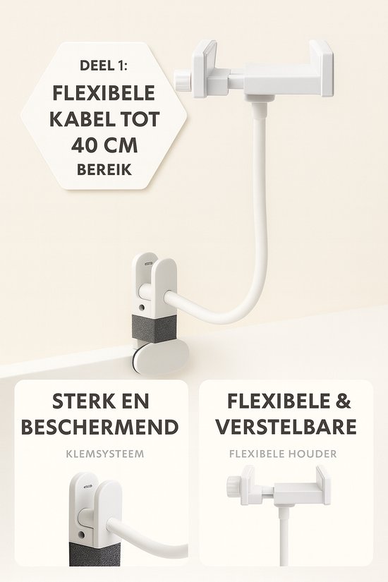 Verbeterde babyfoon houder - universele verstelbare babycamera cliphouder