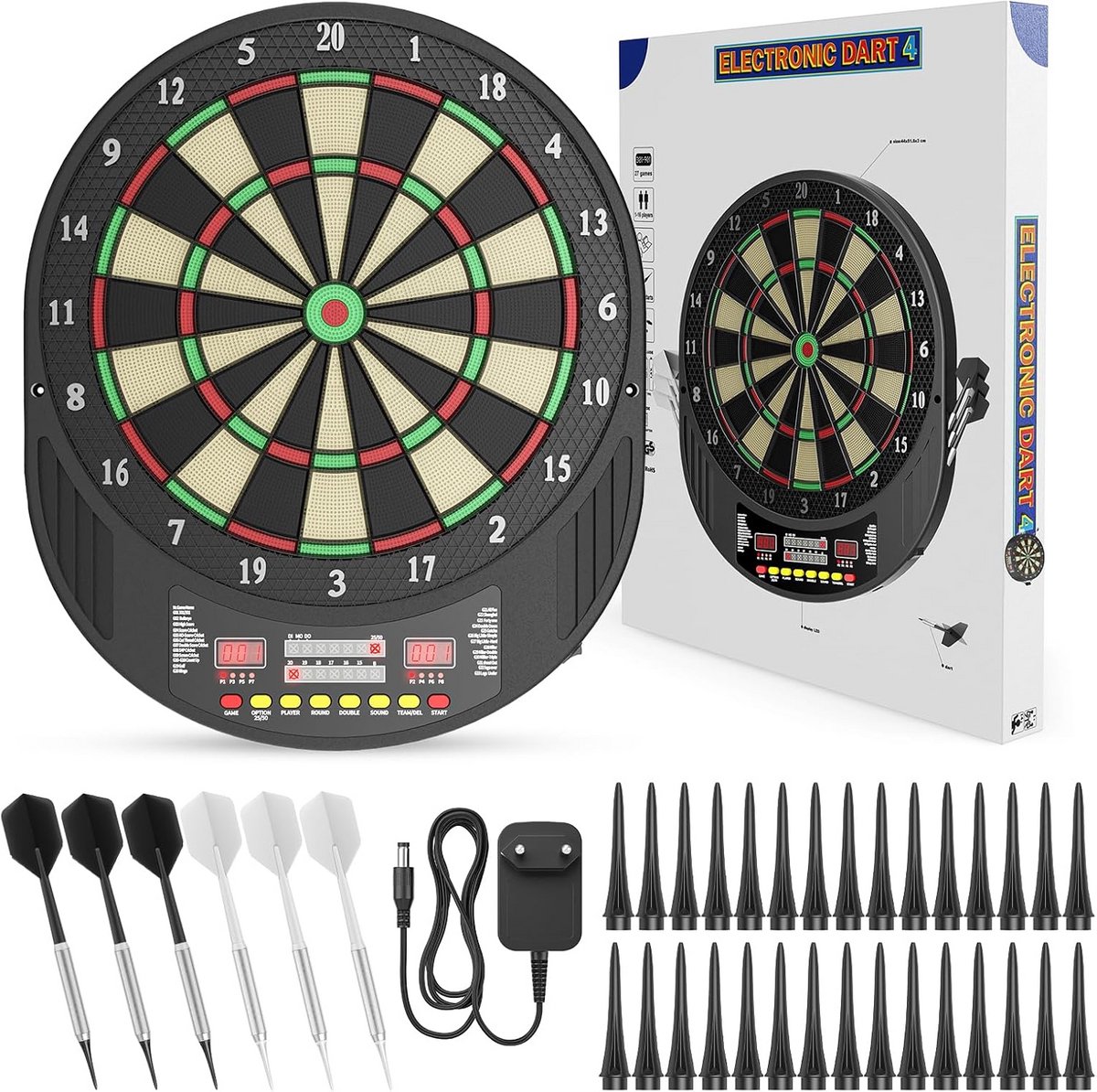 Elektronisch Dartbord met LCD-Scherm voor Thuis en Feest - 27 Spellen en 243 Modi