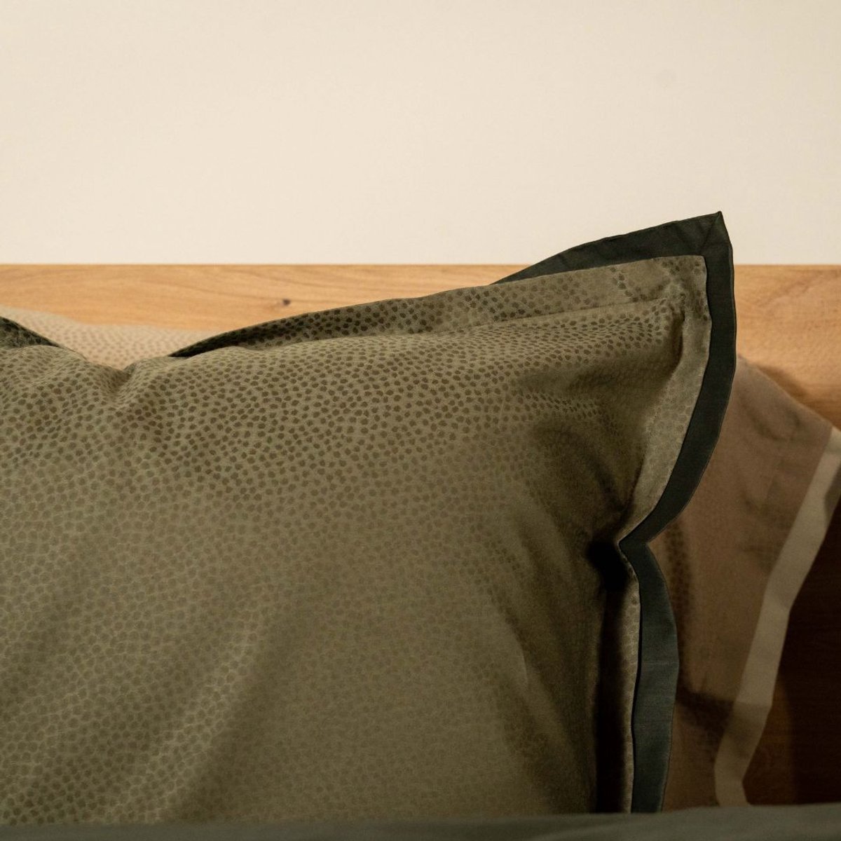 Kayori Rauso Dekbedovertrek Katoen & Tencel - 140x200-220 + 1 sloop - Eenpersoons - Groen