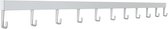 STAS Wandrek / Kapstok – 100cm - Wit - universeel ophangrek en kapstok voor jas, tas en accessoires