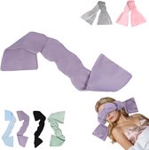 Verzwaarde oogmasker, oogmasker, verzwaarde oogmasker, geschikt voor diepe slaap, travel sleep oogmasker, gevuld met parelkatoen, verkrijgbaar aan beide zijden, huidvriendelijk zachte stof