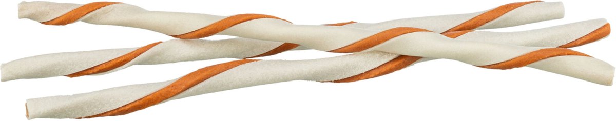 Hengelsport en Dierenshop 10 twisters met kip gevuld - 10 stuks - snack voor de hond - runderhuid met kip gevuld -