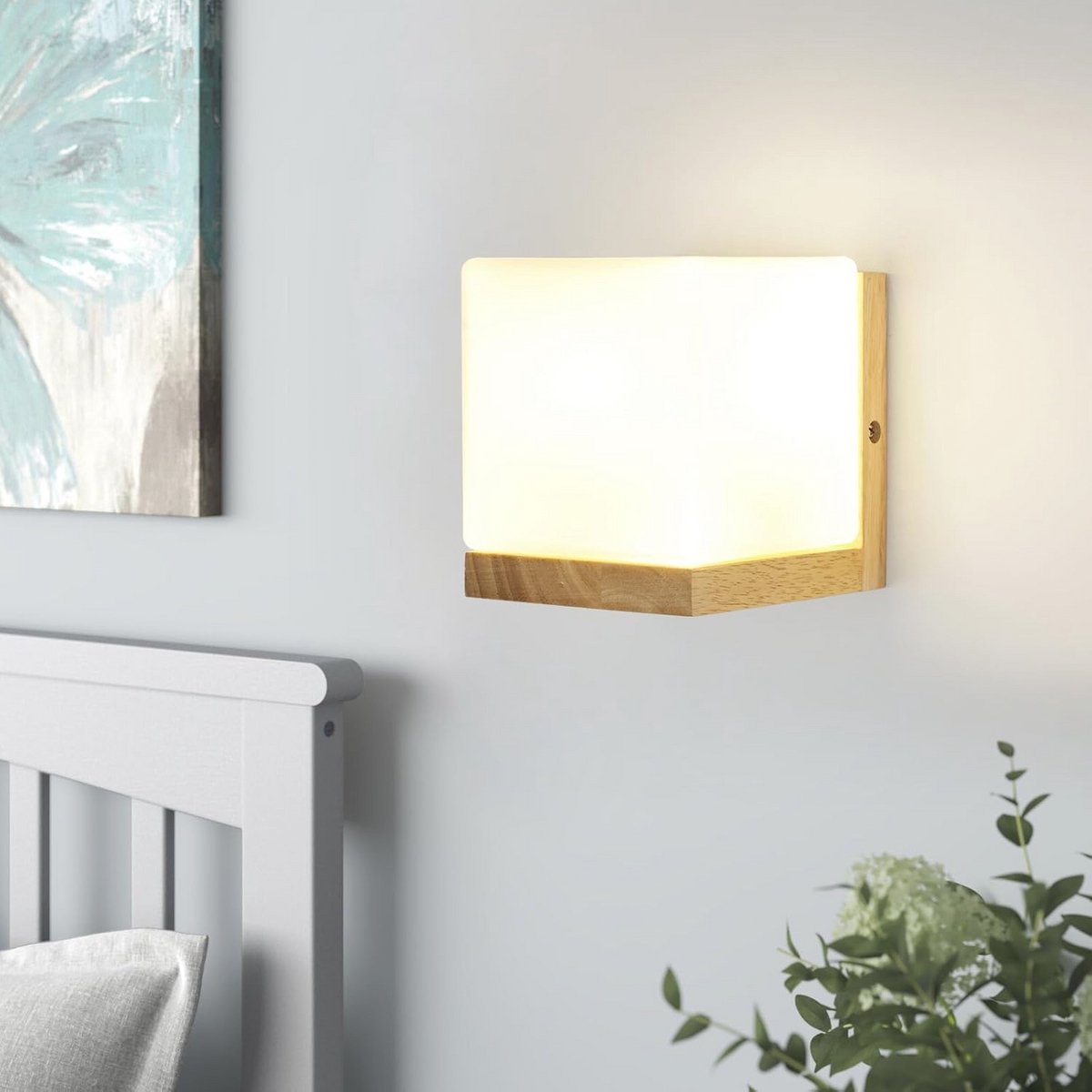 Moderne LED Wandlamp met Glazen Kap voor Slaapkamer en Woonkamer