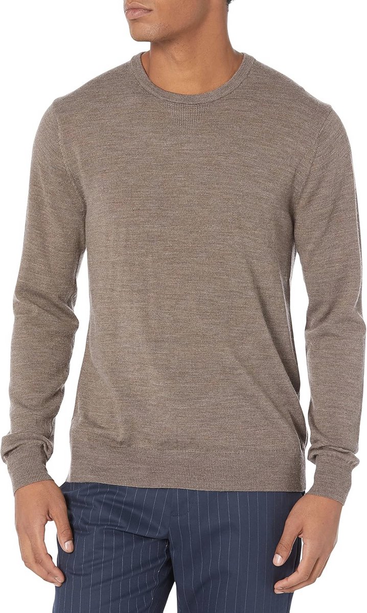 Merino Wool Crewneck Sweater voor Heren - Comfortabele en Luxueuze Trui
