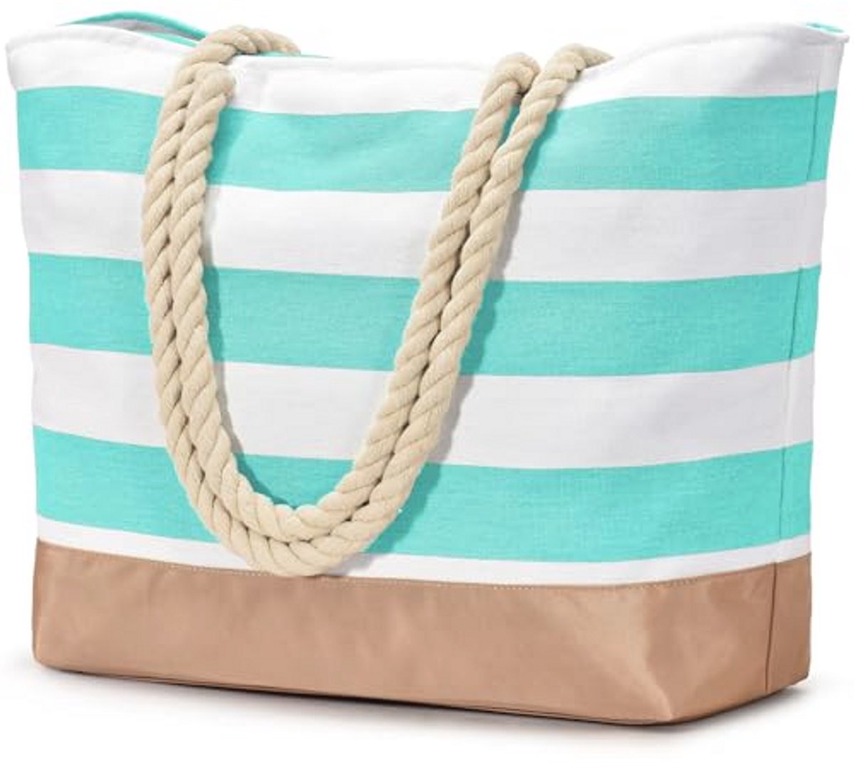 Waterdichte Strandtas voor Dames - Grote Tote Bag met Ritssluiting