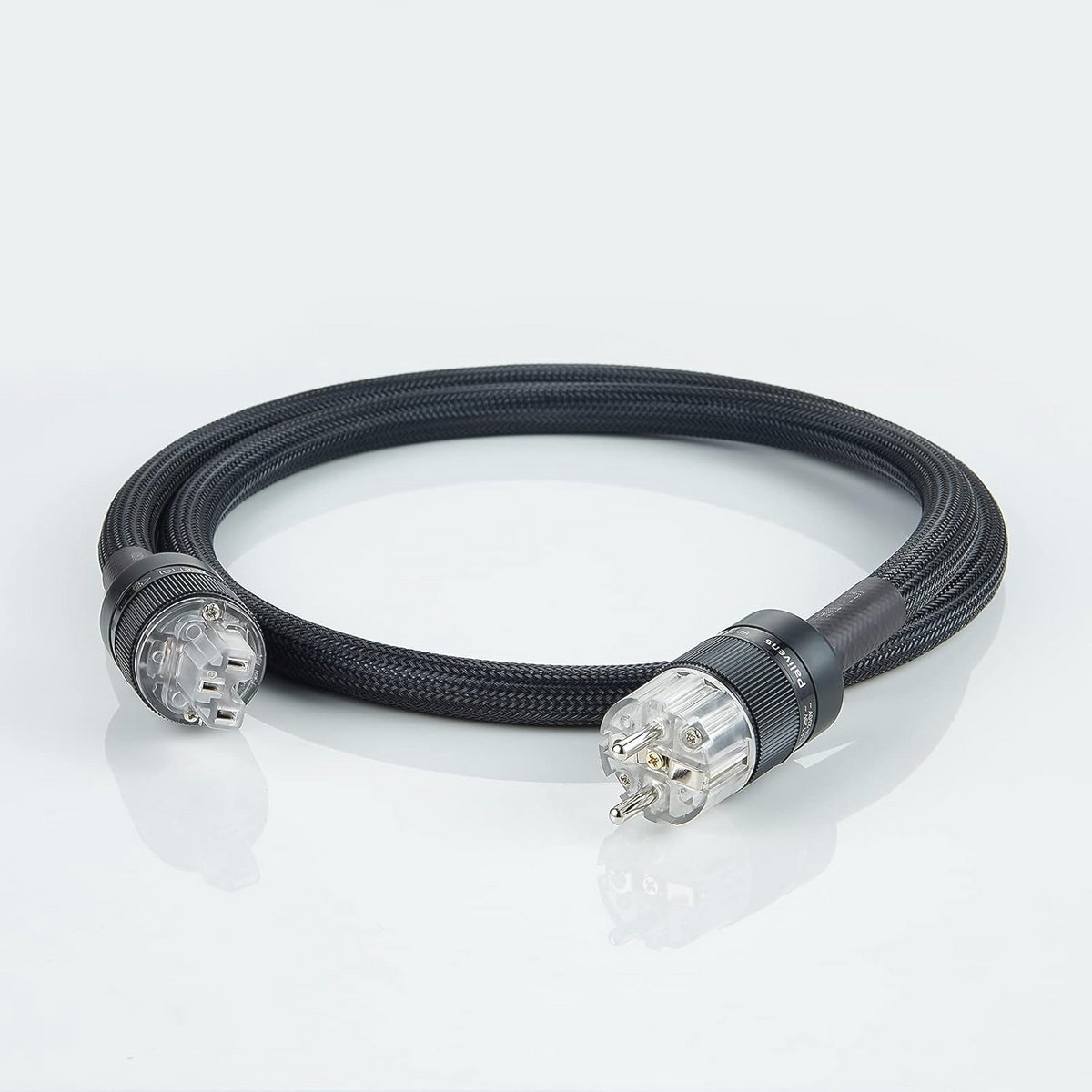 High-End HiFi Stroomkabel 3-polig 12 AWG - 2 Meter Zwart