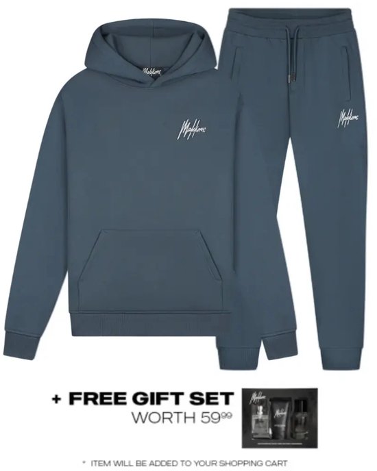Malelions signature tracksuit in de kleur blauw.