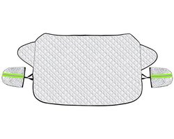 Anti vries deken auto - 147 x 100 cm - Antivriesdeken voor auto's - Antivrieshoes voor voorruit - Vorstbeschermer - Antivriesdeken - Sneeuwhoes voor auto's - Geschikt voor alle auto's - Zilver