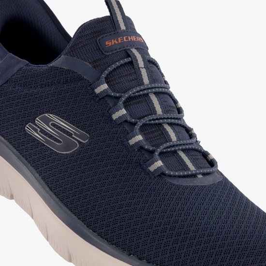 Baskets Skechers Slip-ins Wide Fit pour homme, bleues - Pointure 42 - Confort Extra - Mousse à mémoire de forme