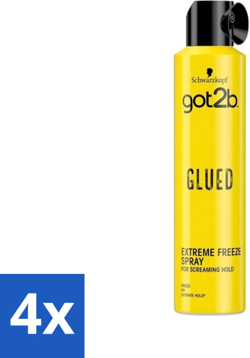 Got2b Glued Extreme Freeze Haarspray 300 ml - Voordeelverpakking - 4 stuks