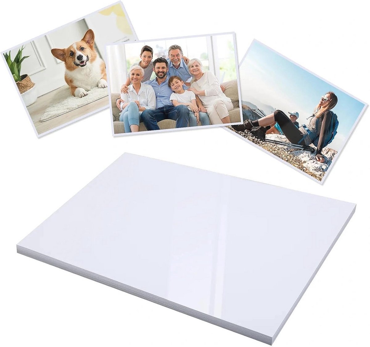 Hoogglanzend Fotopapier A4 - 50 Vellen - 200 g/m² - Waterdicht en Direct Droog - Ideaal voor Inkjetprinters