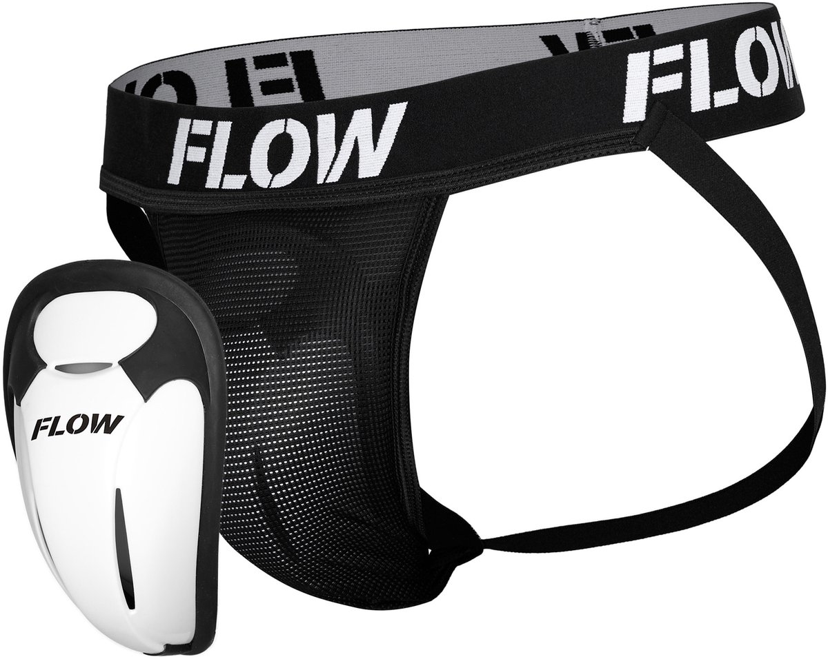 Flow Fightgear Premium Kruisbeschermer - Heren - Zwart - maat S