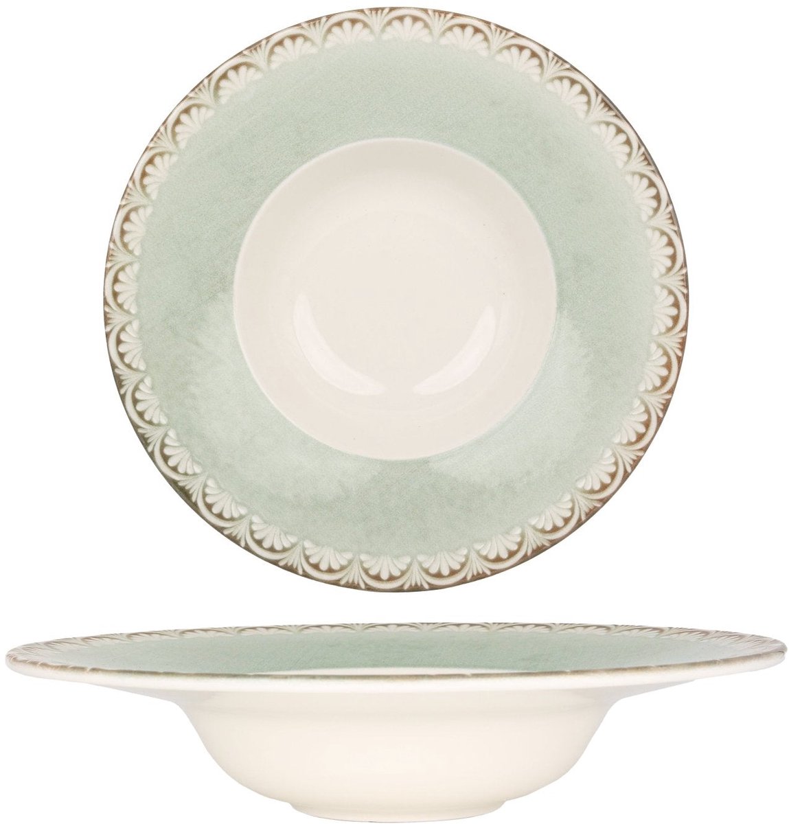 By Bone Pastabord - Rome - Porselein - 28 cm (480cc) - set van 2